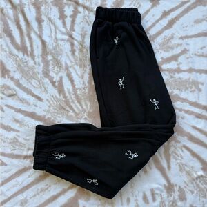 AMPERSAND AVE Signature Sweatpants Jogger - Embroidered Skeletons